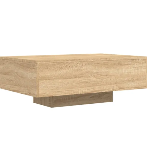vidaXL Soffbord>Soffbord med LED sonoma-ek 85x55x31 cm