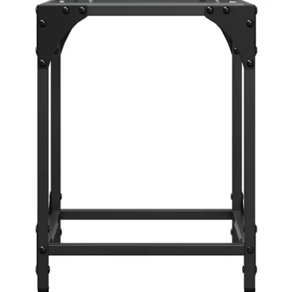 vidaXL Soffbord>Soffbord med transparent glasskiva 2 st 30x30x40 cm stål