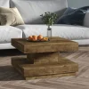 vidaXL Soffbord>Soffbord mörkbrun 60x60x35 cm MDF