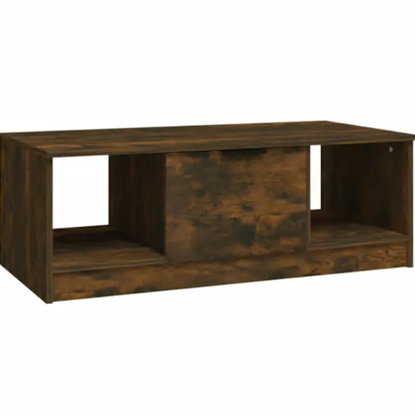 vidaXL Soffbord>Soffbord rökfärgad ek 102x50x36 cm konstruerat trä
