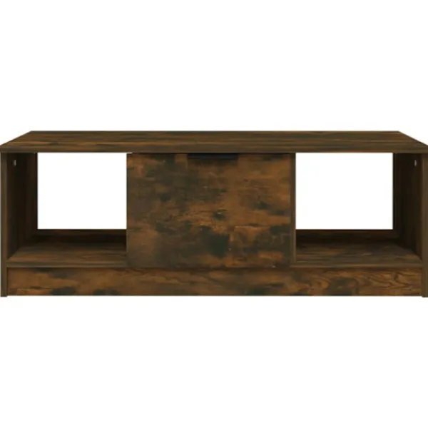 vidaXL Soffbord>Soffbord rökfärgad ek 102x50x36 cm konstruerat trä