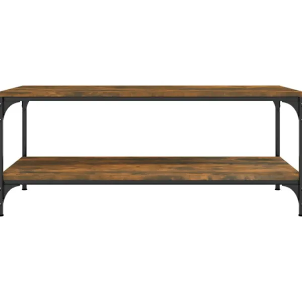 vidaXL Soffbord>Soffbord rökfärgad ek 80x50x40 cm konstruerat trä