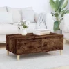 vidaXL Soffbord>Soffbord rökfärgad ek 90x50x36,5 cm konstruerat trä