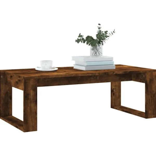 vidaXL Soffbord>Soffbord rökfärgad ek 102x50x35 cm konstruerat trä