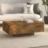 vidaXL Soffbord>Soffbord rökfärgad ek 85x55x31 cm konstruerat trä