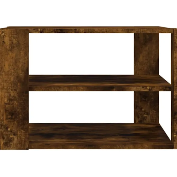 vidaXL Soffbord>Soffbord rökfärgad ek 58x58x40 cm konstruerat trä
