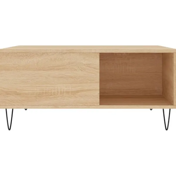 vidaXL Soffbord>Soffbord sonoma-ek 80x80x36,5 cm konstruerat trä
