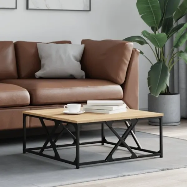 vidaXL Soffbord>Soffbord sonoma-ek 70x70x30 cm konstruerat trä