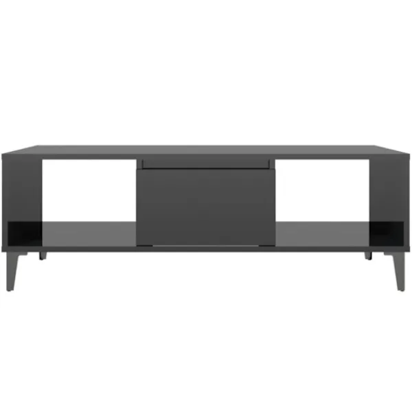 vidaXL Soffbord>Soffbord svart högglans 103,5x60x35 cm konstruerat trä