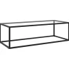 vidaXL Soffbord>Soffbord svart med härdat glas 120x60x35 cm