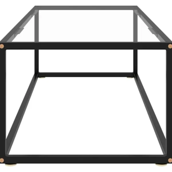 vidaXL Soffbord>Soffbord svart med härdat glas 120x60x35 cm