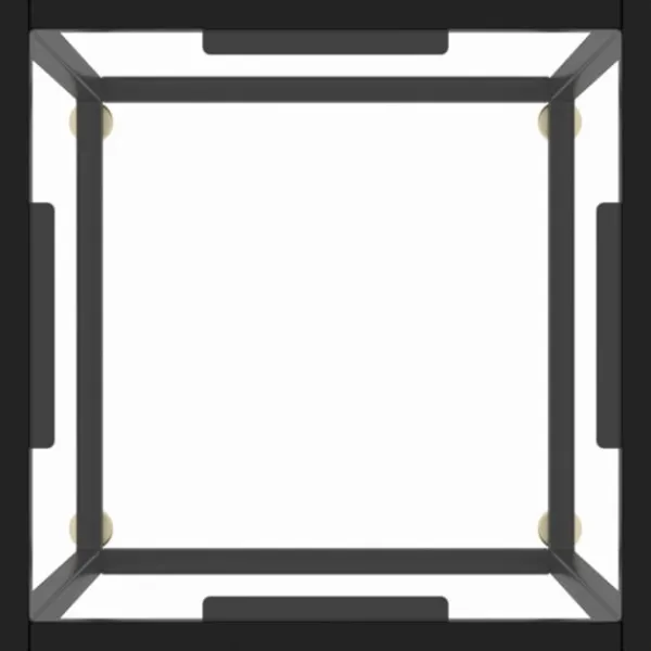 vidaXL Soffbord>Soffbord svart med härdat glas 40x40x50 cm
