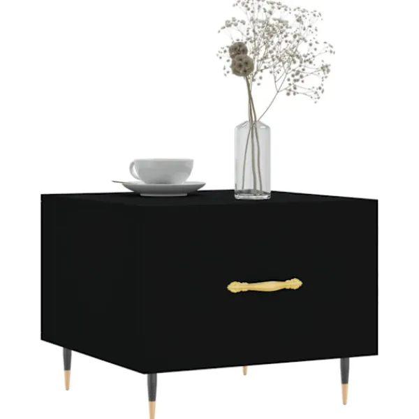 vidaXL Småbord>Soffbord svart 50x50x40 cm konstruerat trä