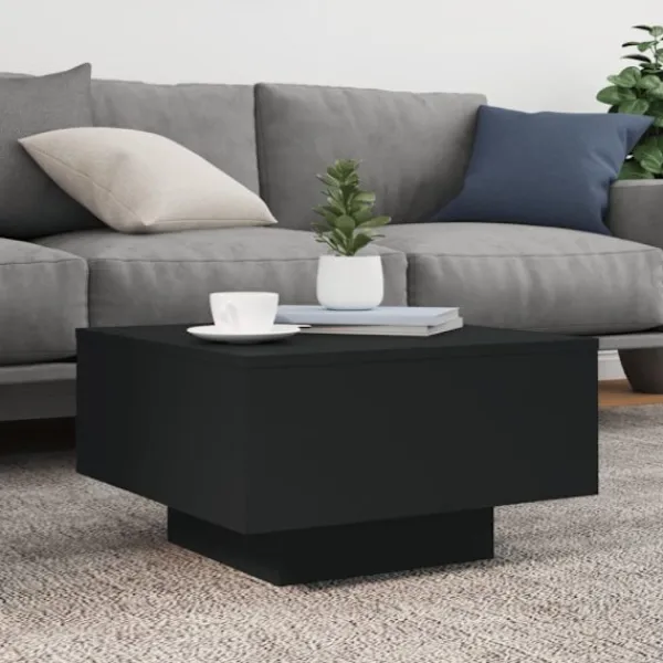 vidaXL Soffbord>Soffbord svart 55x55x31 cm konstruerat trä