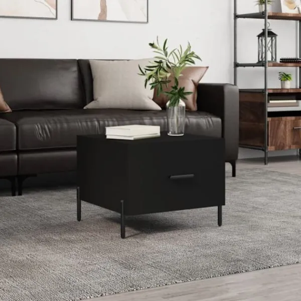 vidaXL Soffbord>Soffbord svart 50x50x40 cm konstruerat trä