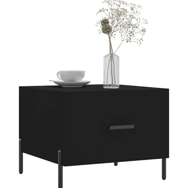 vidaXL Soffbord>Soffbord svart 50x50x40 cm konstruerat trä