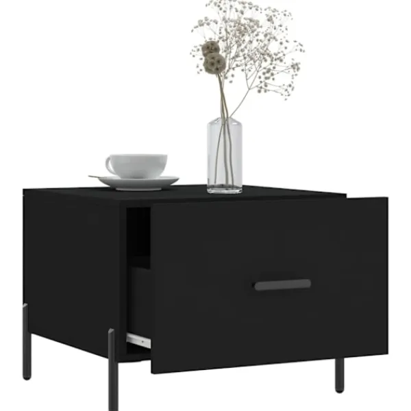 vidaXL Soffbord>Soffbord svart 50x50x40 cm konstruerat trä