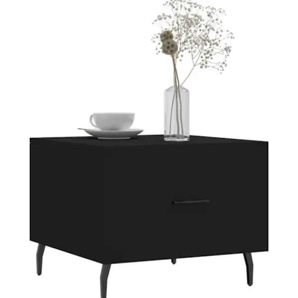 vidaXL Soffbord>Soffbord svart 50x50x40 cm konstruerat trä