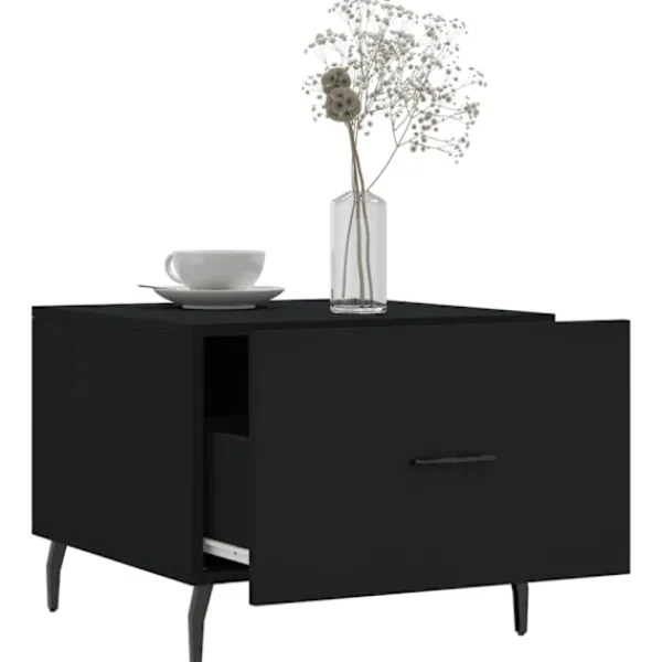 vidaXL Soffbord>Soffbord svart 50x50x40 cm konstruerat trä