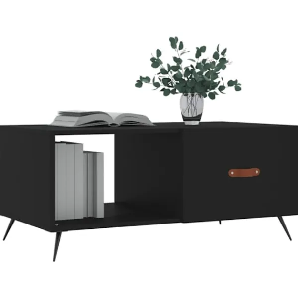 vidaXL Soffbord>Soffbord svart 90x50x40 cm konstruerat trä