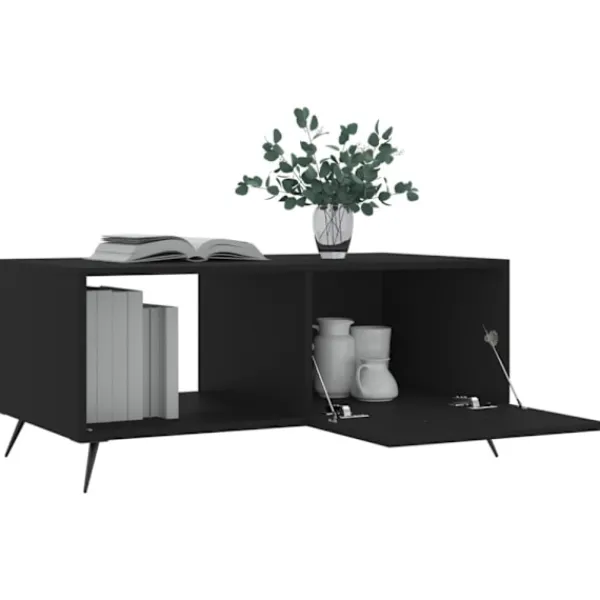 vidaXL Soffbord>Soffbord svart 90x50x40 cm konstruerat trä