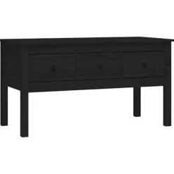 vidaXL Soffbord>Soffbord svart 102x49x55 cm massiv furu