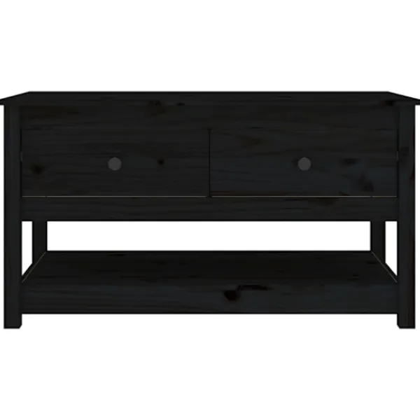vidaXL Soffbord>Soffbord svart 102x49x55 cm massiv furu