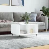 vidaXL Soffbord>Soffbord vit högglans 60x50x36,5 cm konstruerat trä