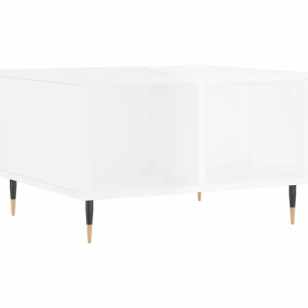 vidaXL Soffbord>Soffbord vit högglans 60x50x36,5 cm konstruerat trä