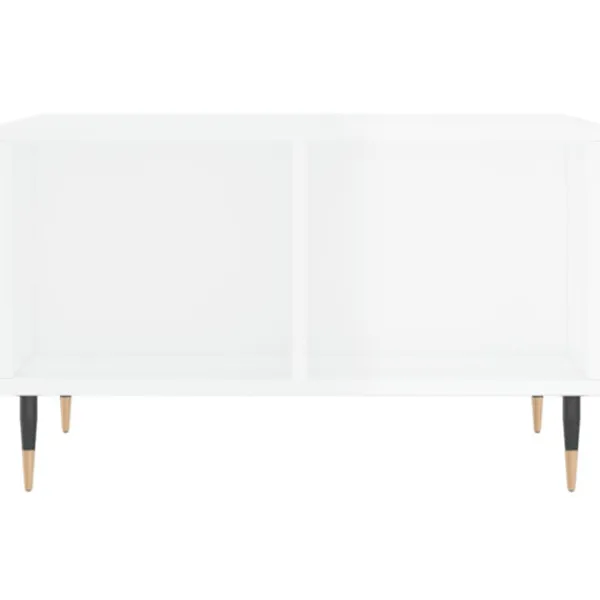 vidaXL Soffbord>Soffbord vit högglans 60x50x36,5 cm konstruerat trä