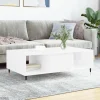 vidaXL Soffbord>Soffbord vit högglans 104x60x35 cm konstruerat trä
