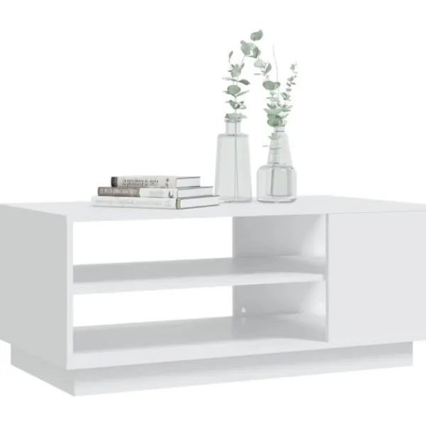 vidaXL Soffbord>Soffbord vit 102x55x43 cm konstruerat trä
