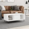 vidaXL Soffbord>Soffbord vit 90x50x36,5 cm konstruerat trä