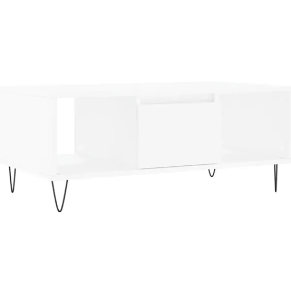 vidaXL Soffbord>Soffbord vit 90x50x36,5 cm konstruerat trä