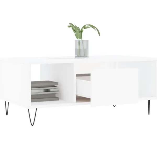 vidaXL Soffbord>Soffbord vit 90x50x36,5 cm konstruerat trä