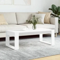 vidaXL Soffbord>Soffbord vit 102x50x35 cm konstruerat trä