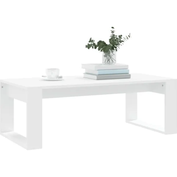 vidaXL Soffbord>Soffbord vit 102x50x35 cm konstruerat trä