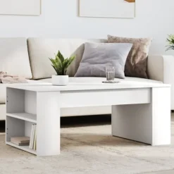 vidaXL Soffbord>Soffbord vit 102x55x42 cm konstruerat trä