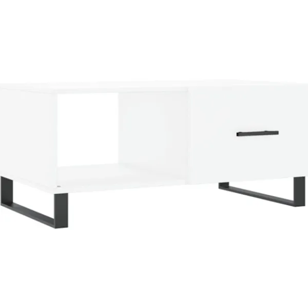 vidaXL Soffbord>Soffbord vit 90x50x40 cm konstruerat trä