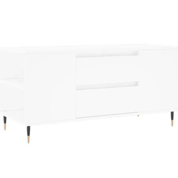 vidaXL Soffbord>Soffbord vit 102x44,5x50 cm konstruerat trä
