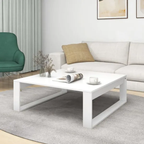 vidaXL Soffbord>Soffbord vit 100x100x35 cm konstruerat trä