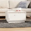 vidaXL Soffbord>Soffbord vit 55x56x32 cm massiv furu