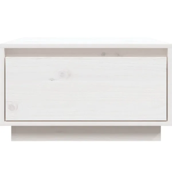 vidaXL Soffbord>Soffbord vit 55x56x32 cm massiv furu