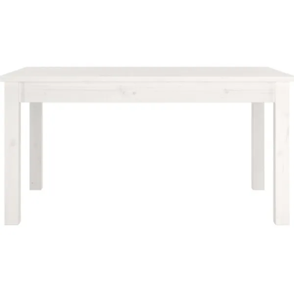 vidaXL Soffbord>Soffbord vit 80x50x40 cm massivt furu