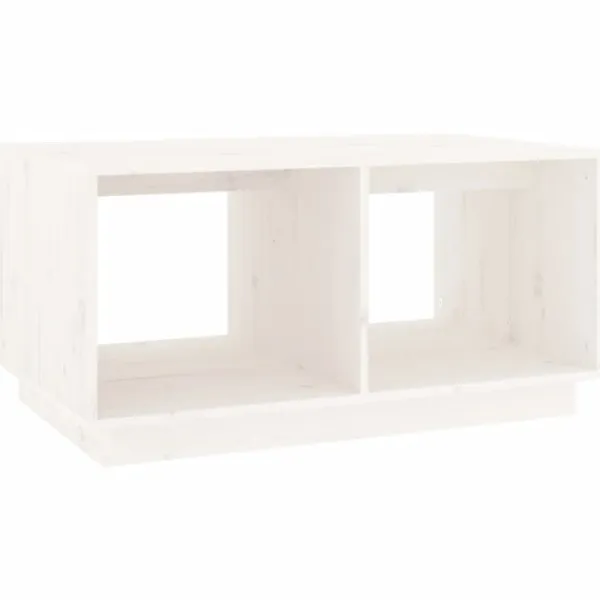 vidaXL Soffbord>Soffbord vit 80x50x40 cm massivt furu