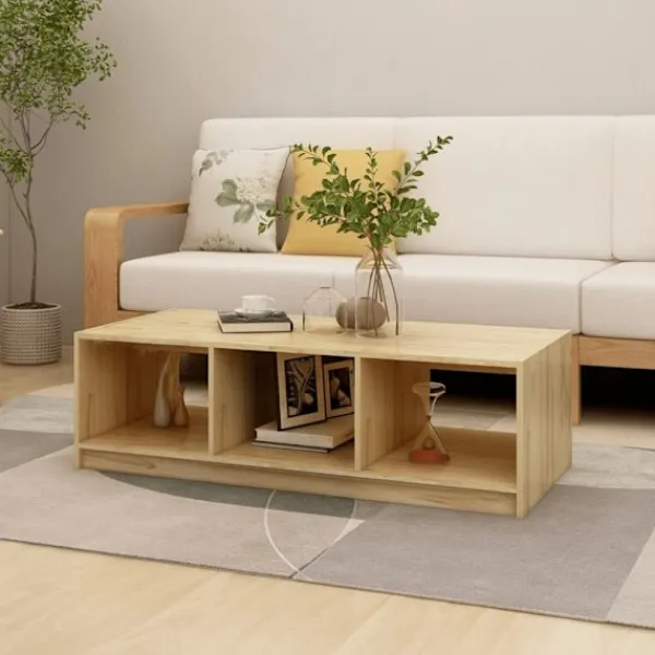 vidaXL Soffbord>Soffbord 110x50x34 cm massiv furu
