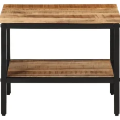vidaXL Soffbord>Soffbord 45x45x35 cm massivt grovt mangoträ