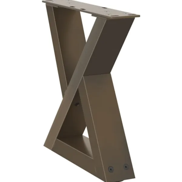 vidaXL Soffbord>Soffbordsben 2 st naturstål 30x(30-31,3) cm stål