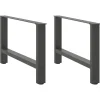 vidaXL Soffbord>Soffbordsben antracit 2 st 70x(42-43) cm stål