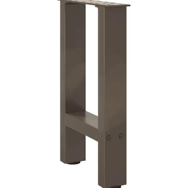 vidaXL Soffbord>Soffbordsben naturstål 2 st 28x(42-43) cm stål